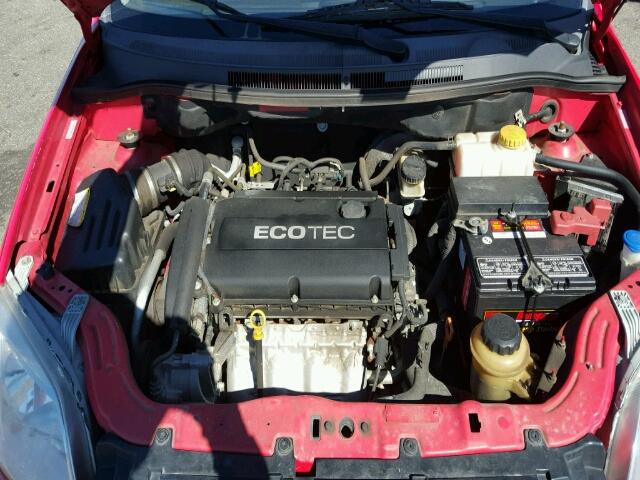 KL1TD5DE3AB119677 - 2010 CHEVROLET AVEO LS RED photo 7