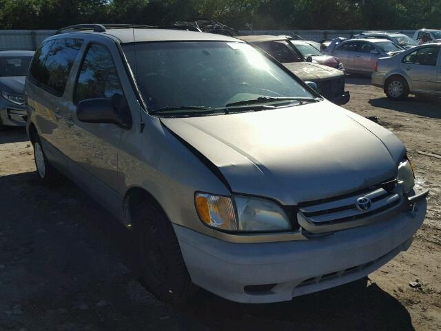 4T3ZF19C62U436987 - 2002 TOYOTA SIENNA CE BEIGE photo 1