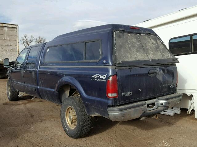 1FTSW31F02EA52228 - 2002 FORD F350 SUPER BLUE photo 3