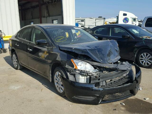 3N1AB7APXEY301670 - 2014 NISSAN SENTRA BLACK photo 1