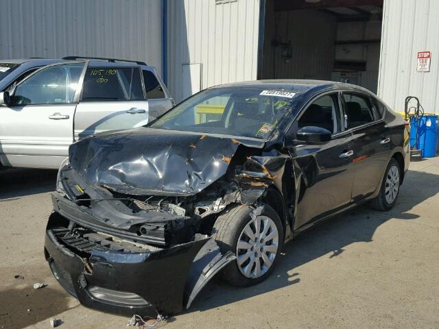 3N1AB7APXEY301670 - 2014 NISSAN SENTRA BLACK photo 2