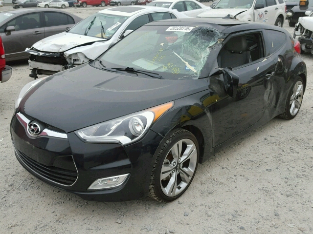 KMHTC6AD1DU148273 - 2013 HYUNDAI VELOSTER B BLACK photo 2