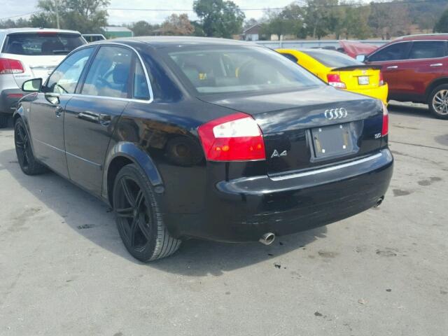 WAUJT68E84A172787 - 2004 AUDI A4 3.0 BLACK photo 3