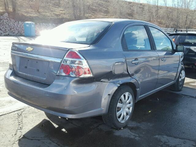 KL1TG5DE4BB227640 - 2011 CHEVROLET AVEO GRAY photo 4