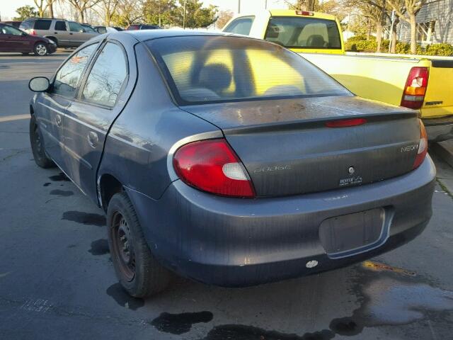 1B3ES46C51D132871 - 2001 DODGE NEON SE GRAY photo 3