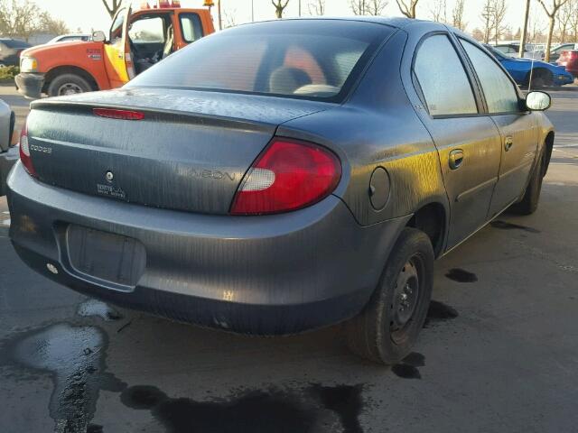 1B3ES46C51D132871 - 2001 DODGE NEON SE GRAY photo 4