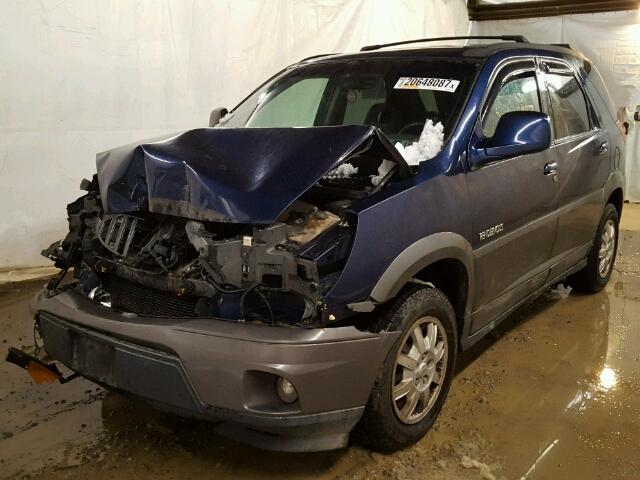 3G5DA03E53S608459 - 2003 BUICK RENDEZVOUS BLUE photo 2