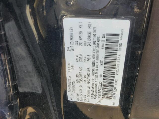 1D7HA18N74S668383 - 2004 DODGE RAM 1500 S BLACK photo 10