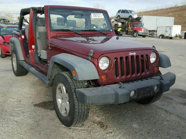 1J4BA3H18AL217598 - 2010 JEEP WRANGLER U MAROON photo 1