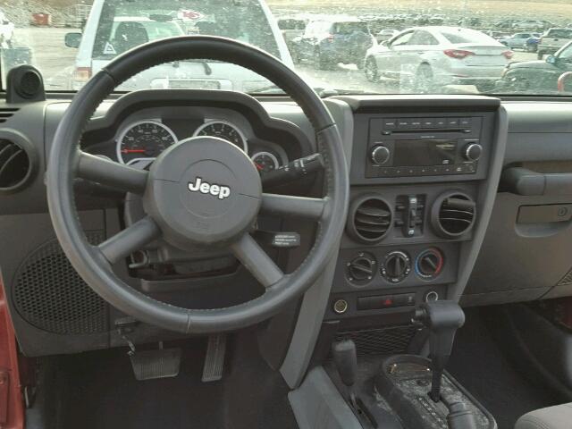 1J4BA3H18AL217598 - 2010 JEEP WRANGLER U MAROON photo 9