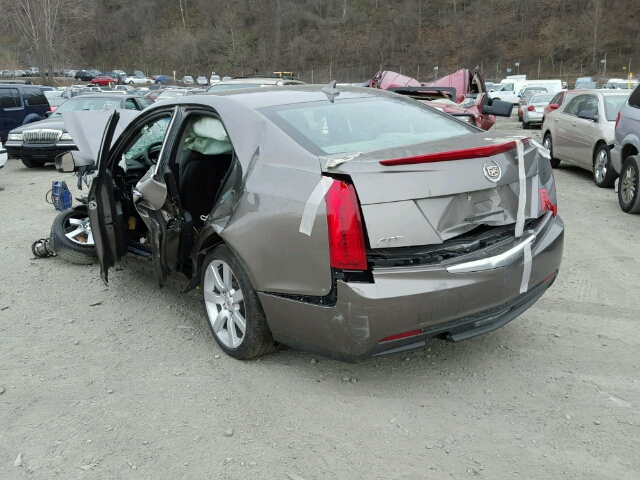 1G6AA5RA7E0174605 - 2014 CADILLAC ATS BROWN photo 3