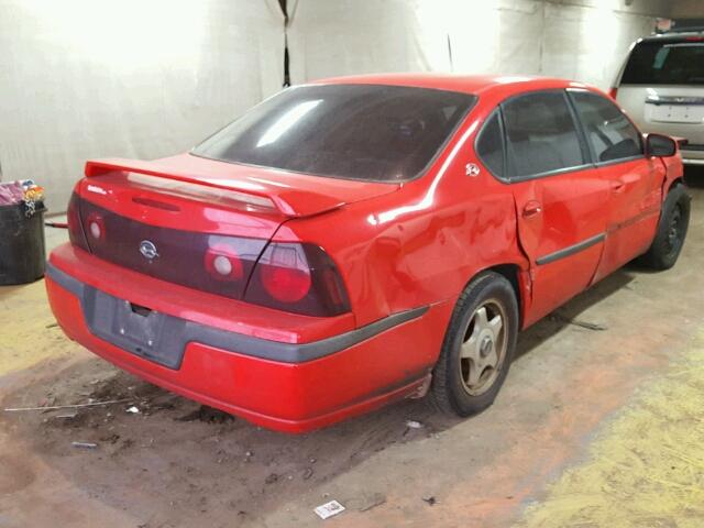 2G1WH55K619233438 - 2001 CHEVROLET IMPALA LS RED photo 4