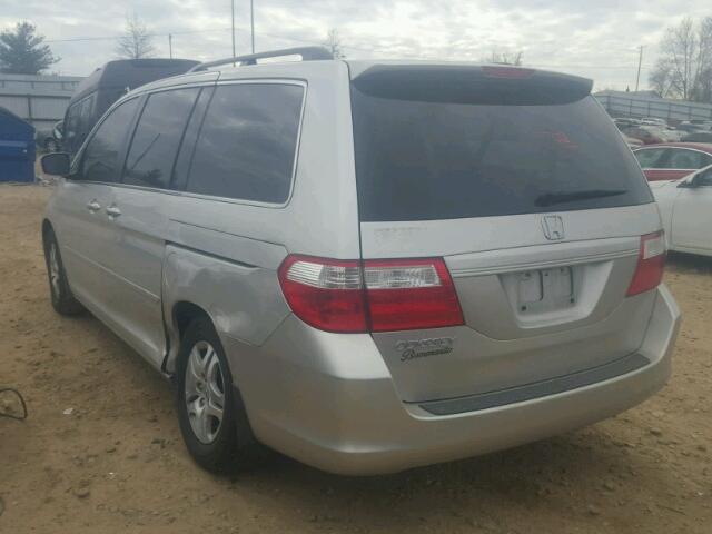 5FNRL38717B138448 - 2007 HONDA ODYSSEY EX SILVER photo 3