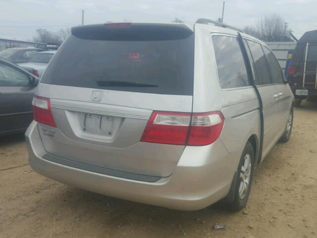 5FNRL38717B138448 - 2007 HONDA ODYSSEY EX SILVER photo 4