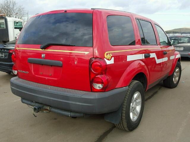 1D4HB38N44F172732 - 2004 DODGE DURANGO ST RED photo 4