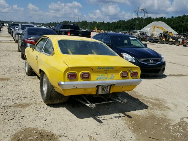 1V77B3V149973 - 1973 CHEVROLET VEGA YELLOW photo 3