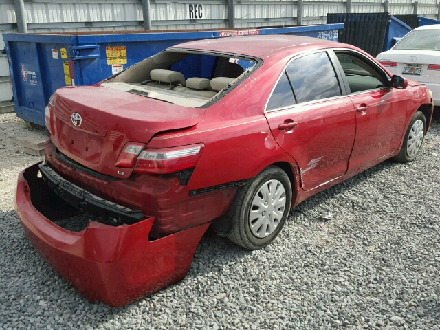 4T1BE46K87U090880 - 2007 TOYOTA CAMRY NEW RED photo 4