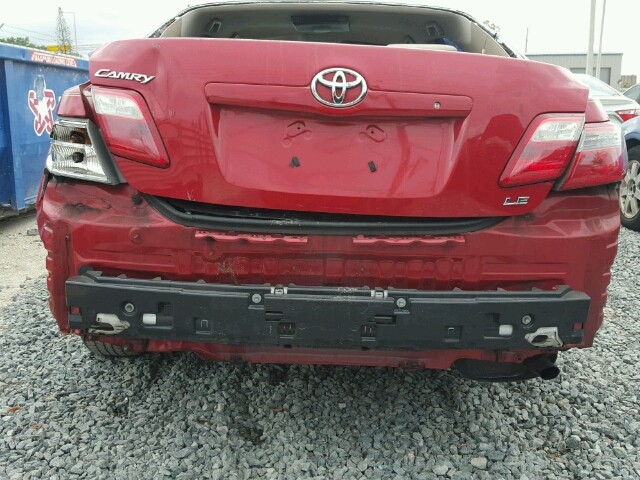 4T1BE46K87U090880 - 2007 TOYOTA CAMRY NEW RED photo 9