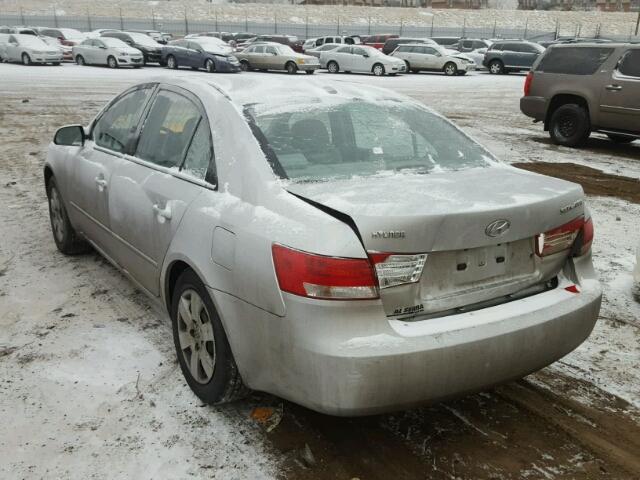 5NPET46C77H257966 - 2007 HYUNDAI SONATA GLS SILVER photo 3