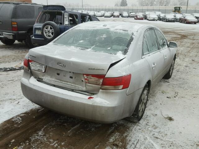 5NPET46C77H257966 - 2007 HYUNDAI SONATA GLS SILVER photo 4