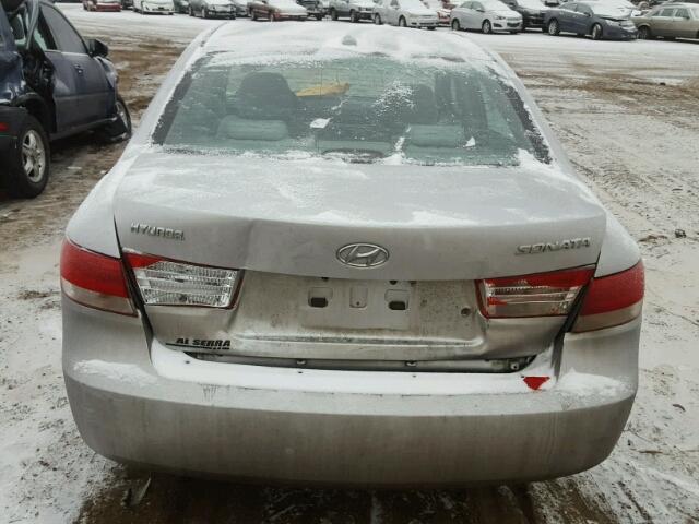 5NPET46C77H257966 - 2007 HYUNDAI SONATA GLS SILVER photo 9