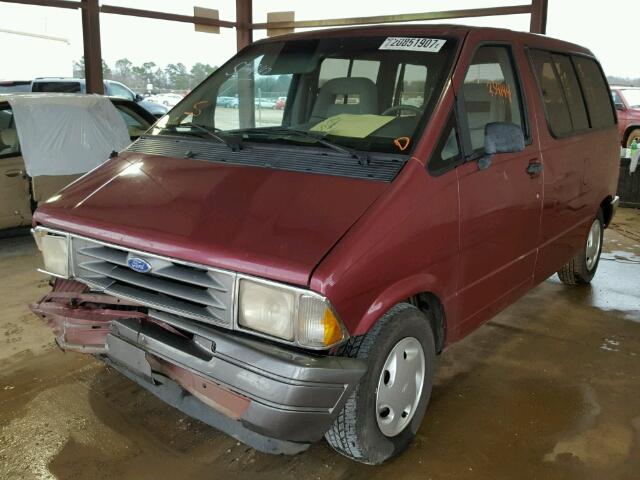 1FMCA11U4SZA33949 - 1995 FORD AEROSTAR BURGUNDY photo 2