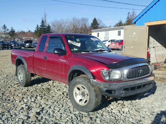 5TEWM72N14Z434532 - 2004 TOYOTA TACOMA XTR RED photo 1