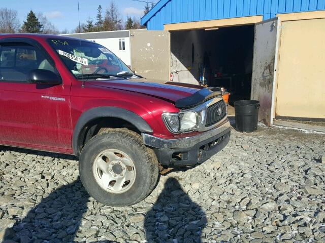 5TEWM72N14Z434532 - 2004 TOYOTA TACOMA XTR RED photo 9