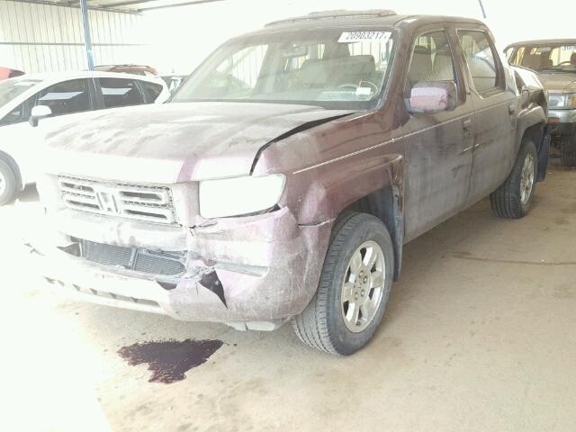 2HJYK16548H531596 - 2008 HONDA RIDGELINE PURPLE photo 2