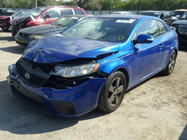 KNAFU6A22A5308449 - 2010 KIA FORTE EX BLUE photo 2