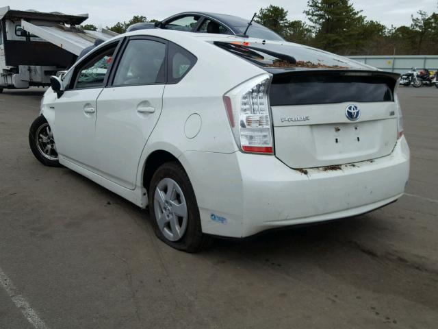 JTDKN3DU0B1401702 - 2011 TOYOTA PRIUS WHITE photo 3