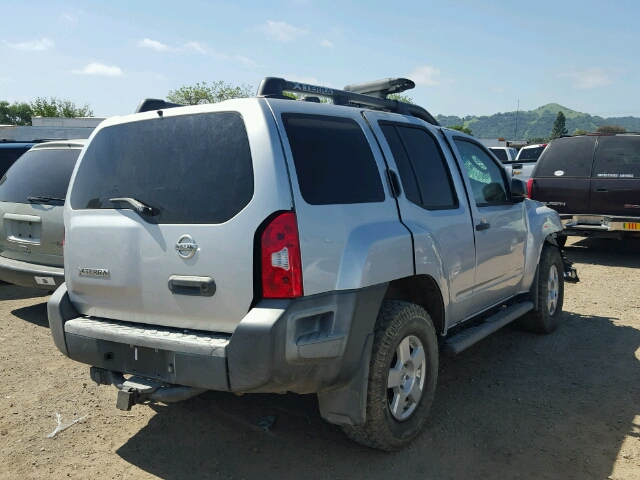 5N1AN08W37C523242 - 2007 NISSAN XTERRA 4.0 SILVER photo 4