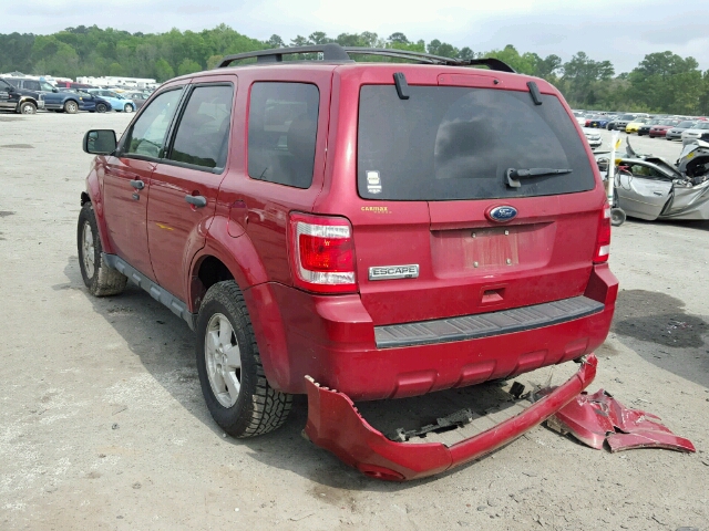 1FMCU0D7XAKA41911 - 2010 FORD ESCAPE RED photo 3