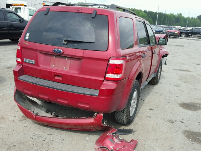 1FMCU0D7XAKA41911 - 2010 FORD ESCAPE RED photo 4