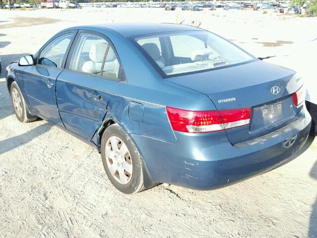 5NPET46C66H173104 - 2006 HYUNDAI SONATA GL GREEN photo 3