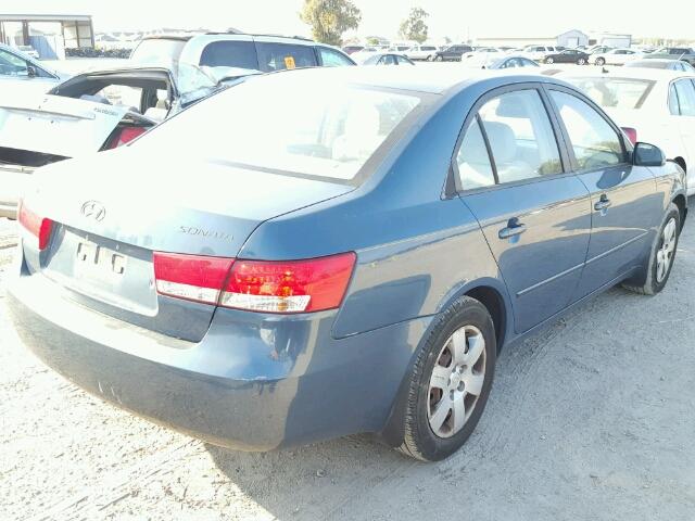 5NPET46C66H173104 - 2006 HYUNDAI SONATA GL GREEN photo 4