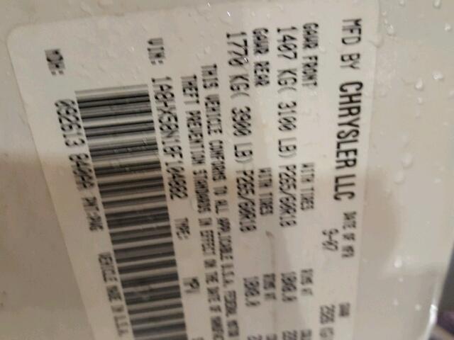 1A8HX58N18F104882 - 2008 CHRYSLER ASPEN LIMI 白色 照片 10