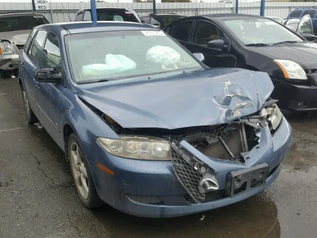 1YVHP82D555M75175 - 2005 MAZDA 6 S BLUE photo 1