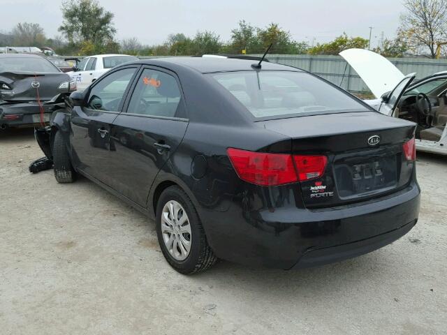 KNAFT4A22D5700312 - 2013 KIA FORTE LX BLACK photo 3