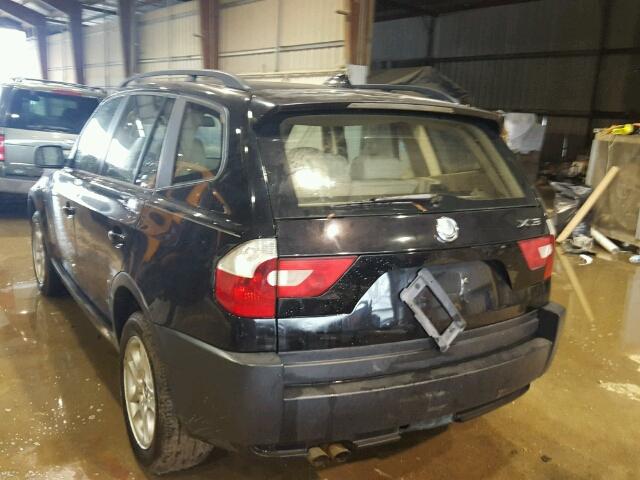 WBXPA73475WC45066 - 2005 BMW X3 2.5I BLACK photo 3