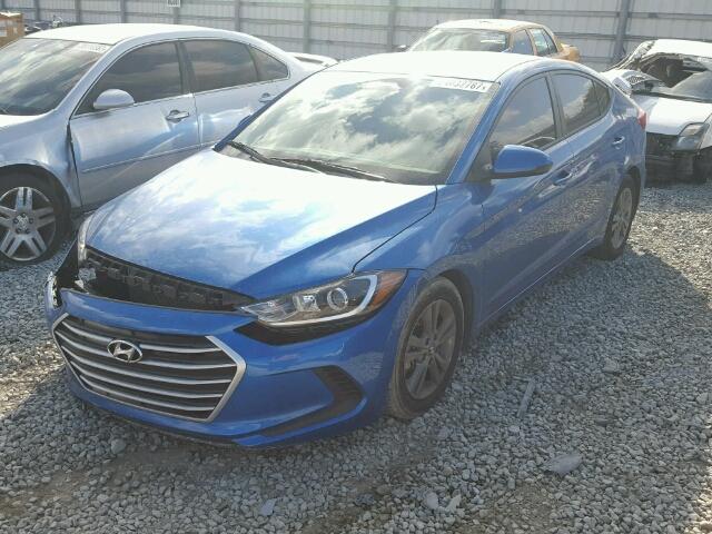 5NPD84LF9HH014916 - 2017 HYUNDAI ELANTRA SE BLUE photo 2