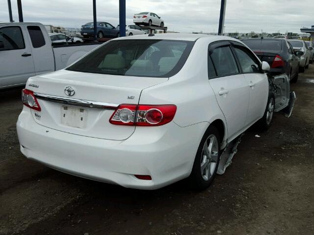 5YFBU4EE0CP066633 - 2012 TOYOTA COROLLA BA WHITE photo 4