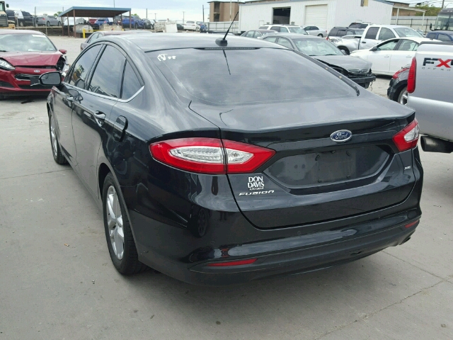 1FA6P0H7XE5351795 - 2014 FORD FUSION SE BLACK photo 3