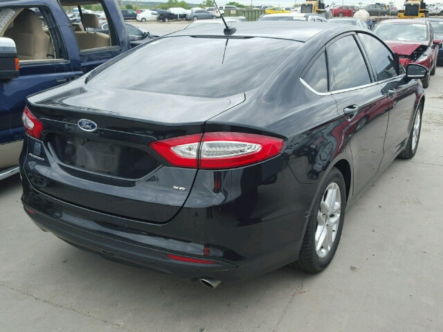 1FA6P0H7XE5351795 - 2014 FORD FUSION SE BLACK photo 4