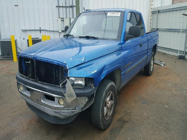 3B7HC13Z11M295747 - 2001 DODGE RAM 1500 BLUE photo 2