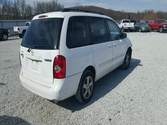 JM3LW28A730375576 - 2003 MAZDA MPV WAGON WHITE photo 4