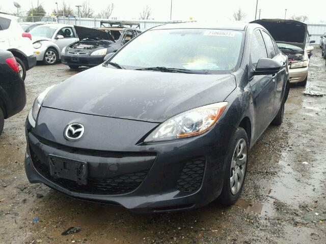 JM1BL1UP7D1848082 - 2013 MAZDA 3 I BLACK photo 2