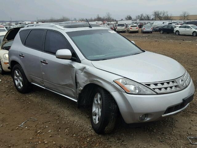 JN8AZ08W27W651497 - 2007 NISSAN MURANO SL SILVER photo 1