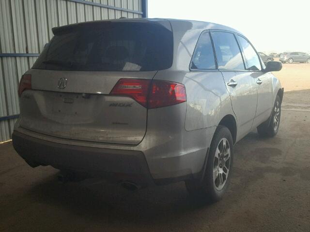 2HNYD28459H529053 - 2009 ACURA MDX TECHNO SILVER photo 4