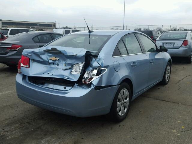 1G1PC5SH6C7163522 - 2012 CHEVROLET CRUZE LS BLUE photo 4